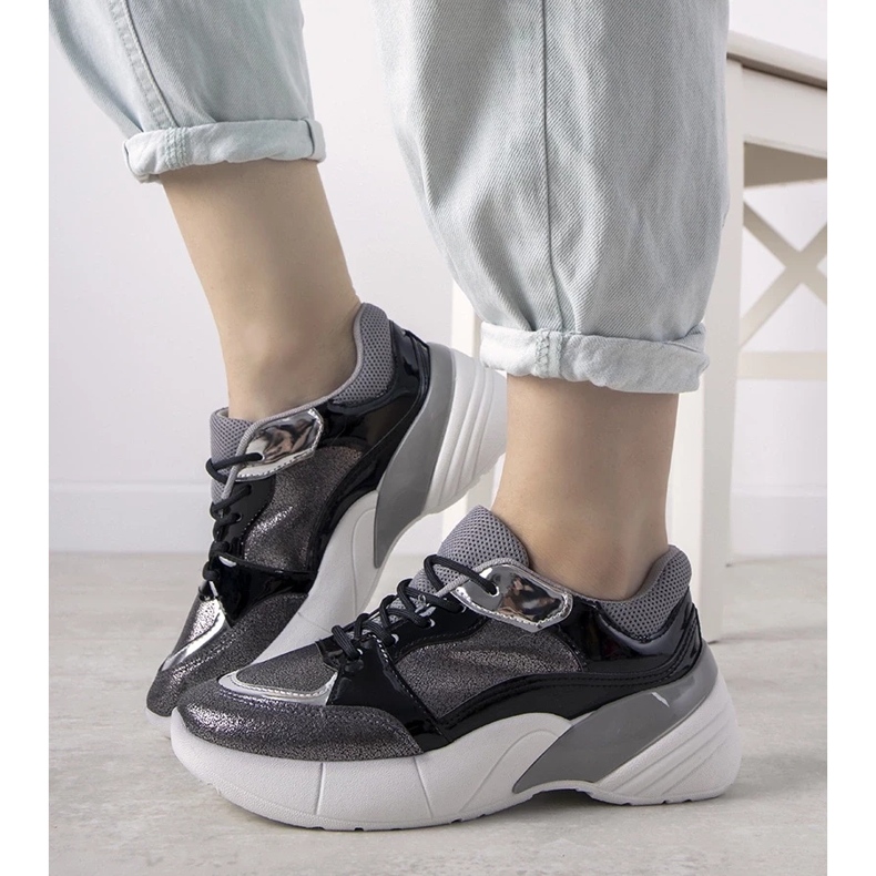 D/GMR Crne tenisice s visokim potplatom Rude srebro 1