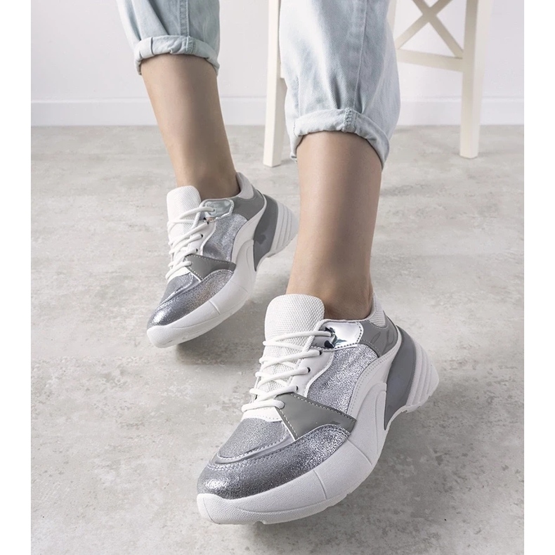 D/GMR Srebrne tenisice na visokom potplatu Crvena srebro 1