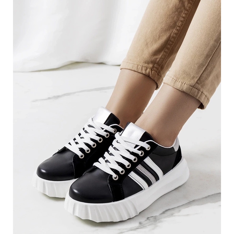 D/GMR Crne tenisice na platformi Prinsep crno 1