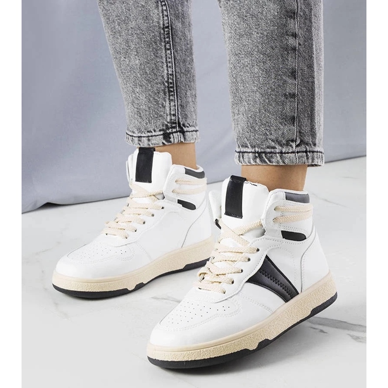 D/GMR Robin crne i bijele visoke tenisice bijela 1