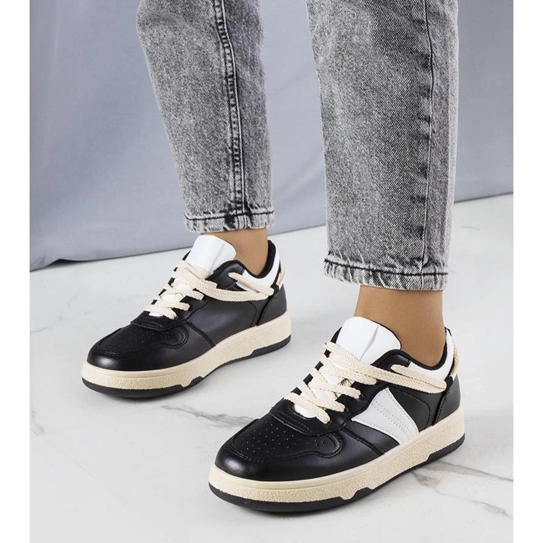 D/GMR Ženske crne tenisice Marcella bež 1