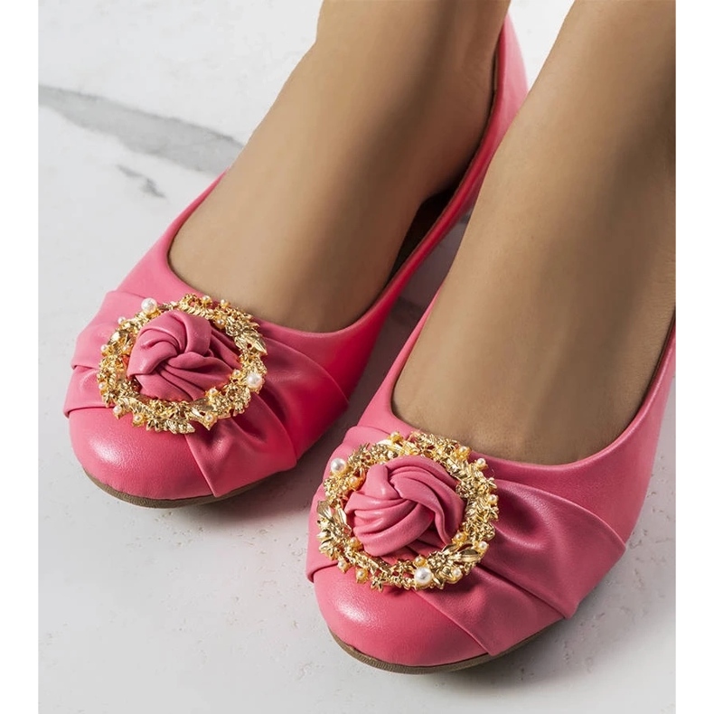 D/GMR Ružičaste balerinke sa zlatnim ukrasima od Antoinette ružičasta 1