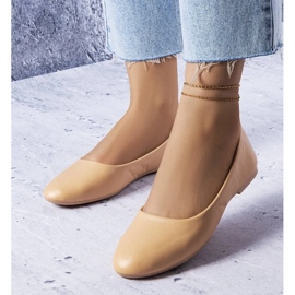 D/GMR Bež balerinke s kožnim uloškom iz Truchona 1