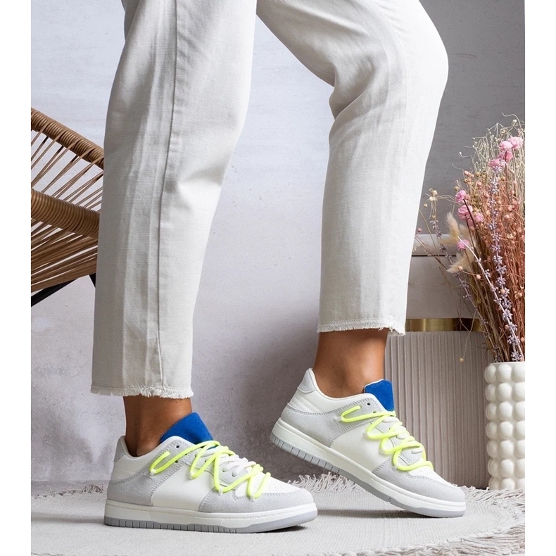 D/GMR Sive tenisice ženske tenisice s neonskim čipkama Arcobaleno siva 1