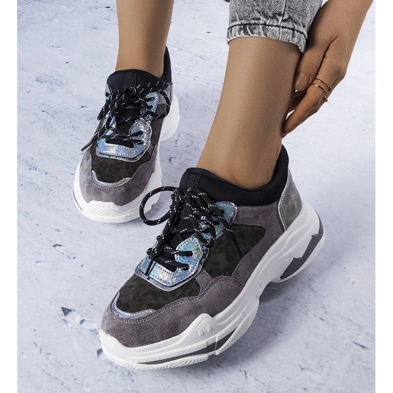 D/GMR Sive tenisice ukrašene Savard umetcima siva 2