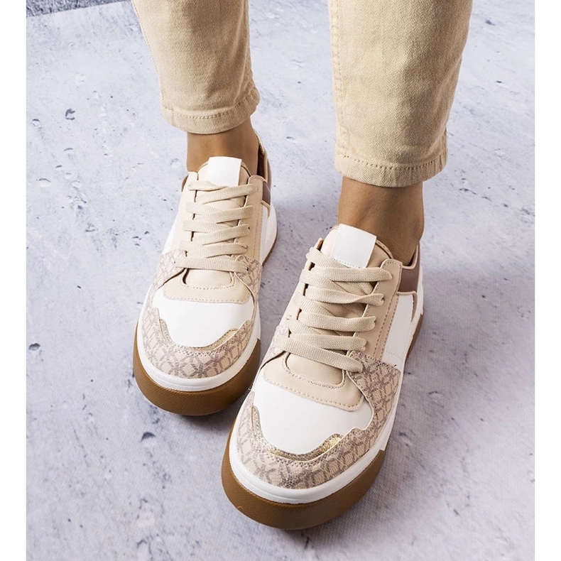 D/GMR Smeđe tenisice ukrašene monogramom Grandbois smeđa 2