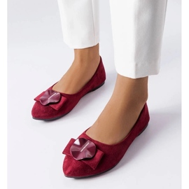 D/GMR Bordo balerinke ukrašene Rémy kamenčićima crvena 1