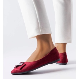 D/GMR Bordo balerinke ukrašene Rémy kamenčićima crvena 2