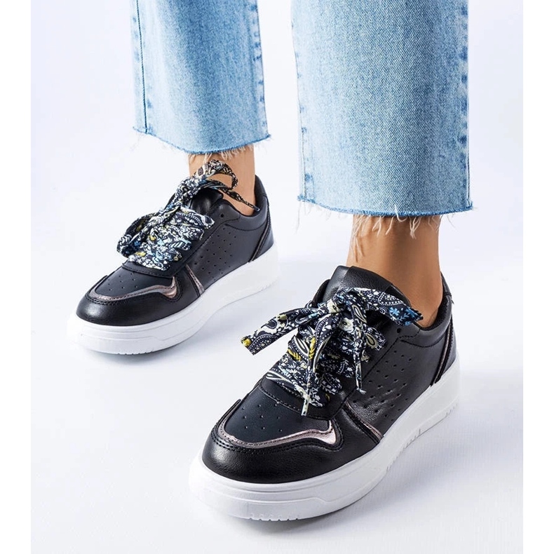 D/GMR Crne tenisice vezane s vrpcom Pryor crno 2