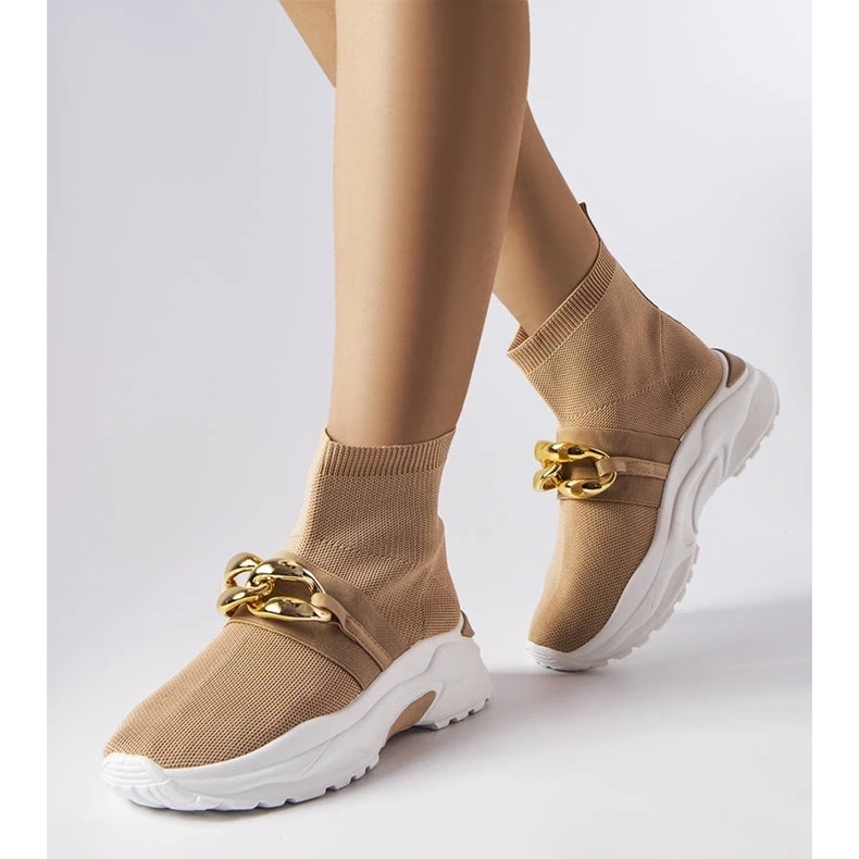 D/GMR Baptiste smeđe tenisice s lancem smeđa 1