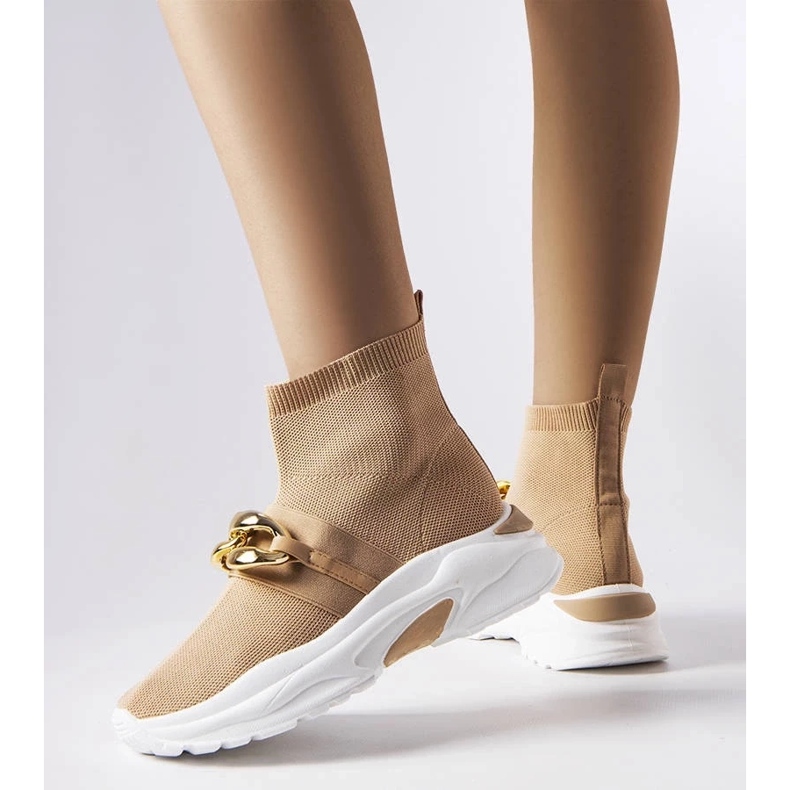 D/GMR Baptiste smeđe tenisice s lancem smeđa 2