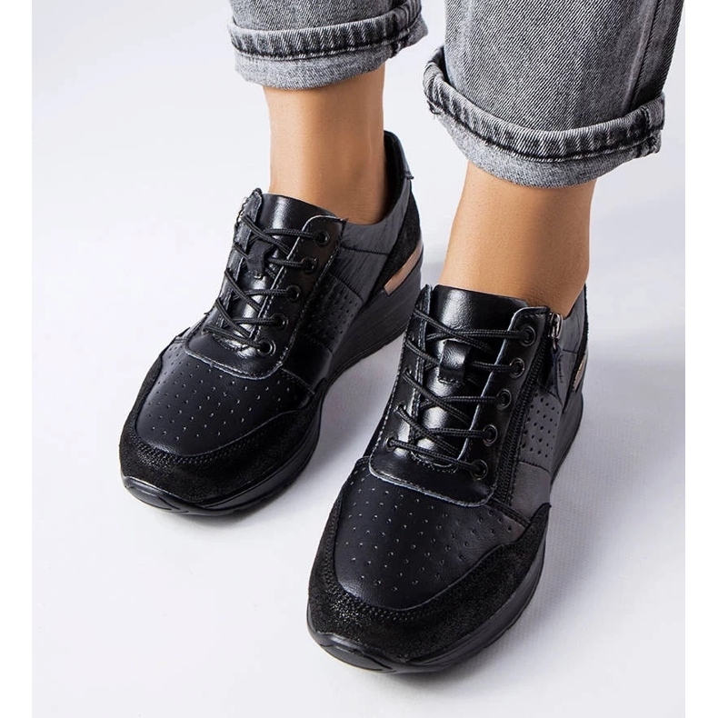 D/GMR Jazzar crne ažur kožne cipele crna 2