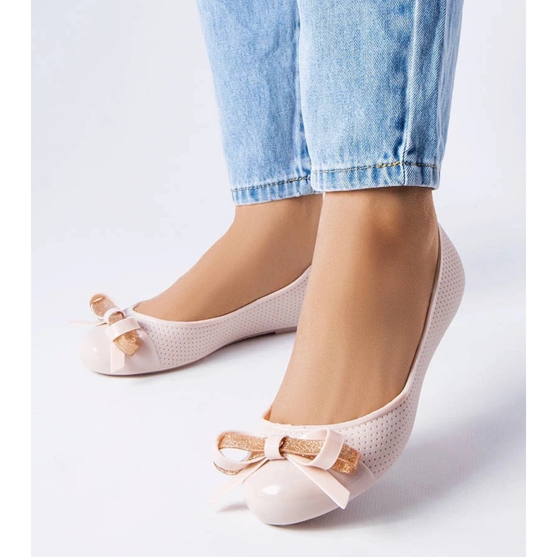 D/GMR Bež balerinke ukrašene Harlingen mašnom 1