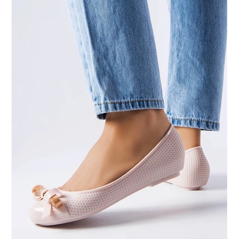 D/GMR Bež balerinke ukrašene Harlingen mašnom 2