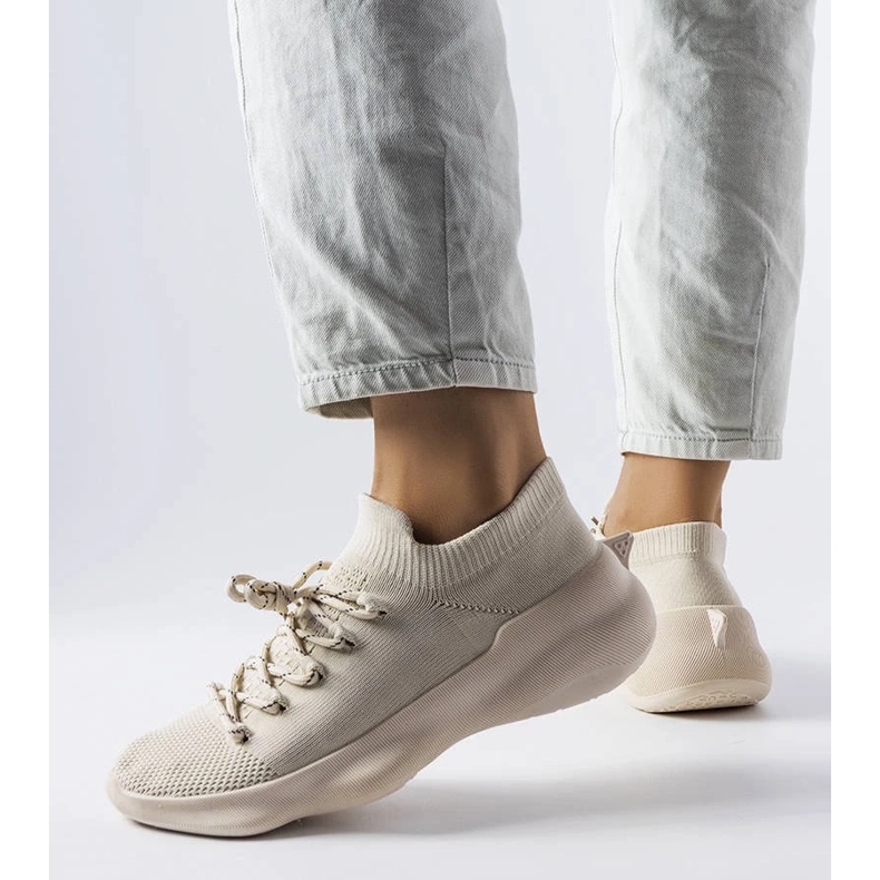 D/GMR Bež ženske sportske cipele côté 2