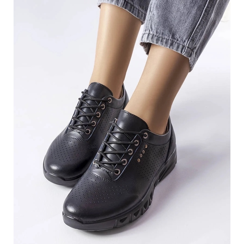 D/GMR Crne ažurne kožne brogove iz Brodeura crno 2