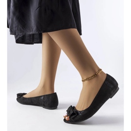 D/GMR Crne metalik balerinke s mašnom marke Hawk crno 2