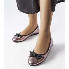 D/GMR Srebrne metalik balerinke s Boro mašnom srebro 1