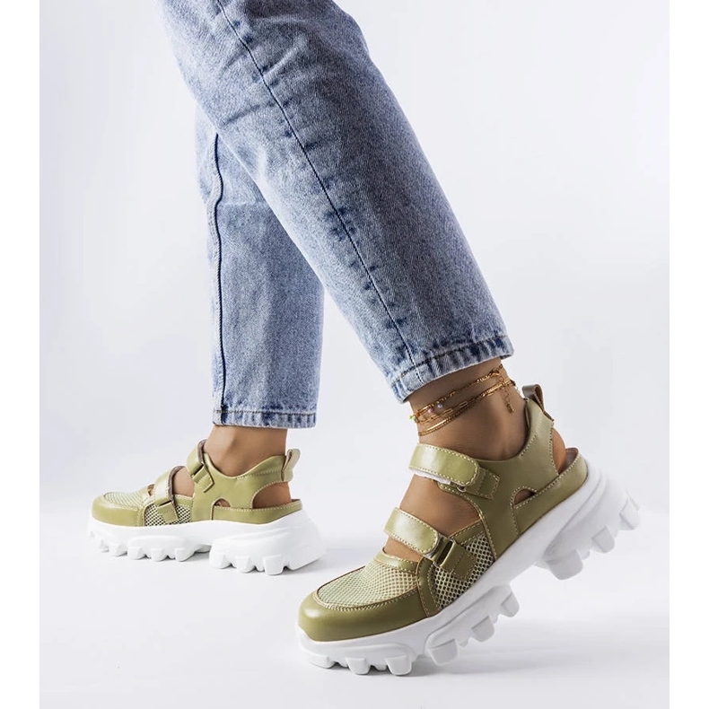 D/GMR Zelene tenisice na masivnom đonu marke Djurs zelena 1