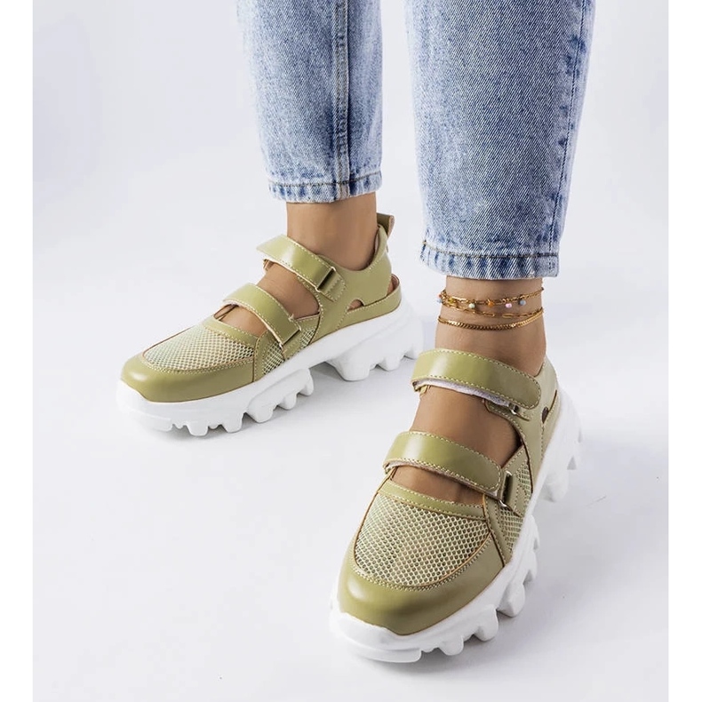 D/GMR Zelene tenisice na masivnom đonu marke Djurs zelena 2