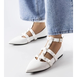 D/GMR Bijele balerinke sa spektakularnom Blur kopčom bijela 1