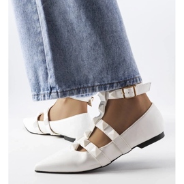 D/GMR Bijele balerinke sa spektakularnom Blur kopčom bijela 2