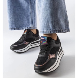 D/GMR Crne tenisice na gustom potplatu Ethel crno 1