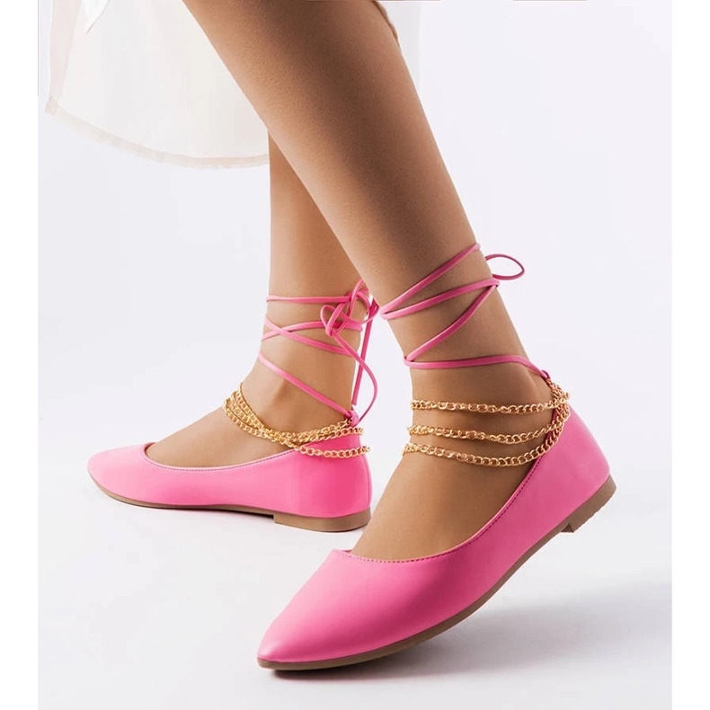 D/GMR Roze balerinke s ukrasnom kopčom iz Donata ružičasta 1