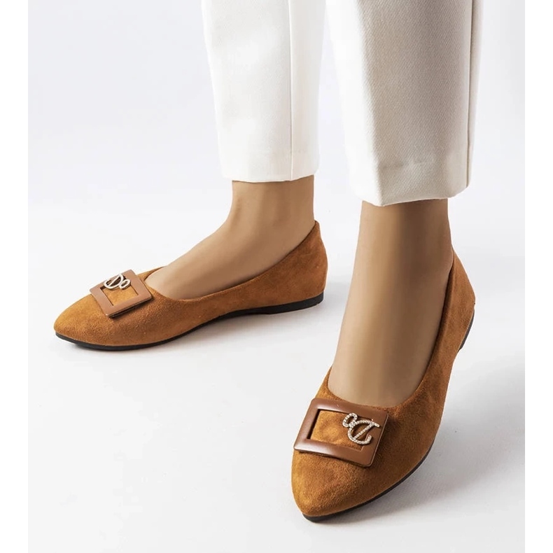 D/GMR Smeđe balerinke ukrašene kamenčićima iz Fleminga smeđa 1