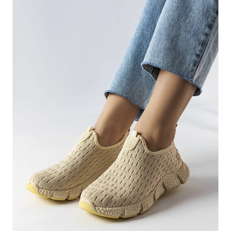 D/GMR Svijetlo bež sportske slip-on tenisice iz Obenora 2