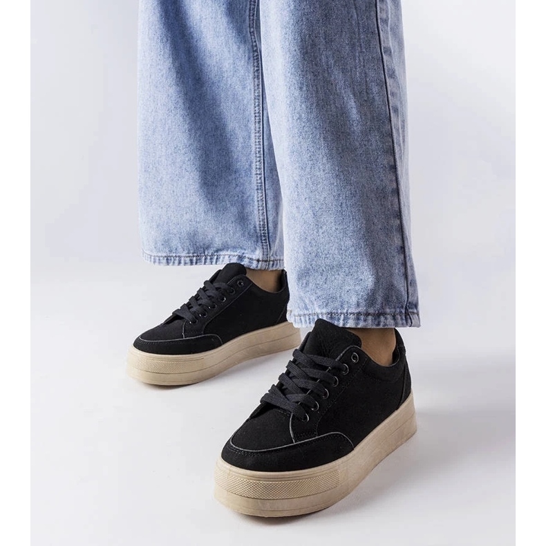 D/GMR Crne tenisice na Amathymes platformi crno 1