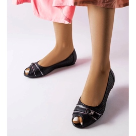 D/GMR Crne ažurne balerinke sa kamenčićima iz Creeka 2