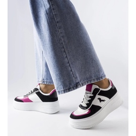 D/GMR Crne i ružičaste platform tenisice iz Gidlea crno 2