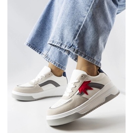 D/GMR Bijele tenisice s umetkom od eko brušene kože iz Kollinsa bijela 2