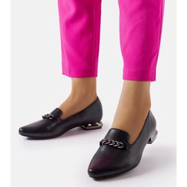 D/GMR Crne ravne cipele s kožnim uloškom marke Lovato crno 2