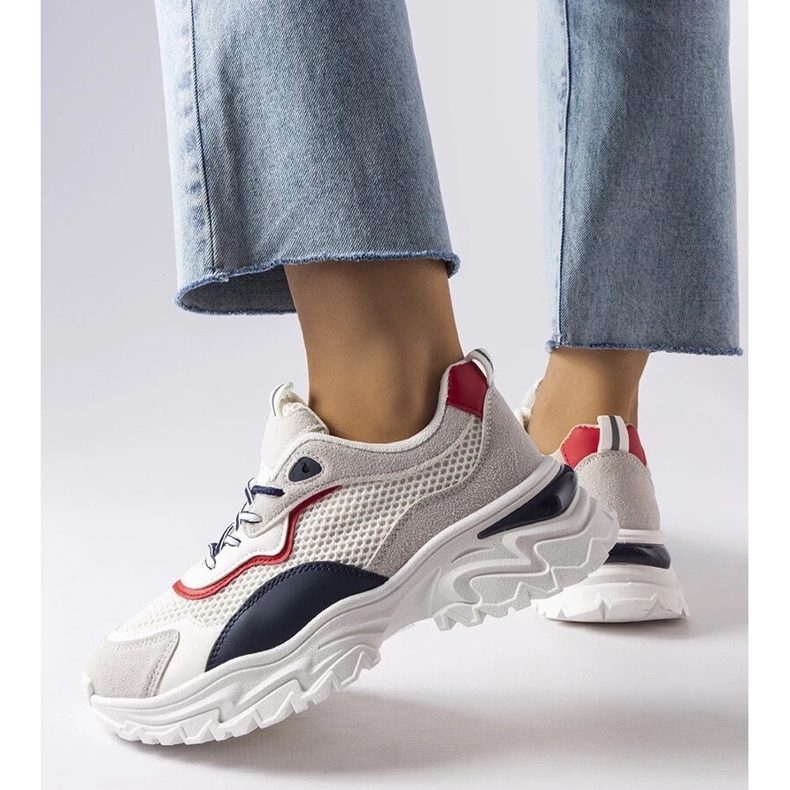 D/GMR Bijele tenisice s vidljivim gazištem marke Rosita bijela 2