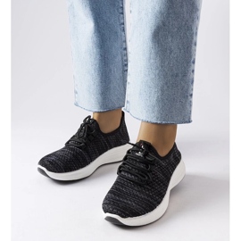 D/GMR Crne tenisice od tkanine Tommaso crno 1