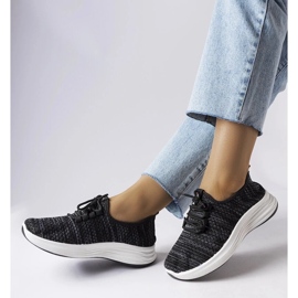 D/GMR Crne tenisice od tkanine Tommaso crno 2