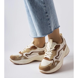 D/GMR Šuplje bež sportske tenisice zelena 1