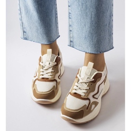 D/GMR Šuplje bež sportske tenisice zelena 2