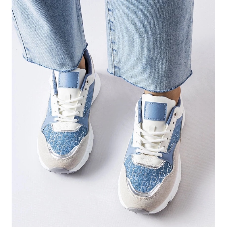 D/GMR Plavo-bijele cipele sa srebrnim detaljima iz Ria siva 2