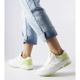 D/GMR Bijele i zelene tenisice s ukosnicama bijela 2