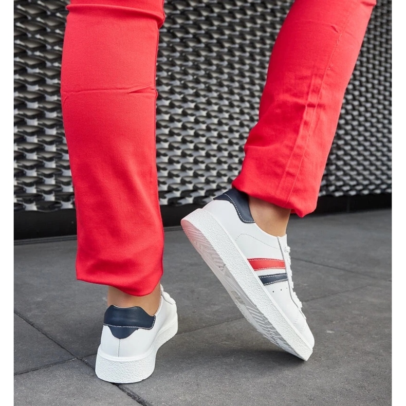 D/GMR Camilla bijele kožne tenisice na vezanje bijela 1