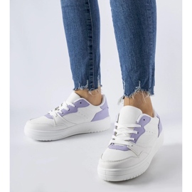 D/GMR Bijele tenisice s ljubičastim Fournie detaljima bijela 1