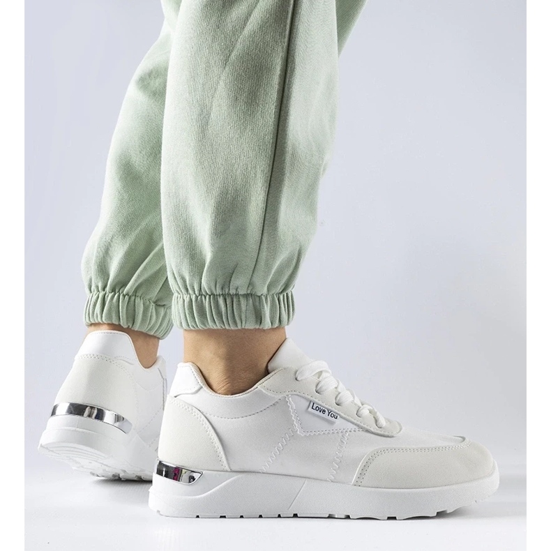 D/GMR Tenisice od bijele tkanine marke Geraldino bijela 1