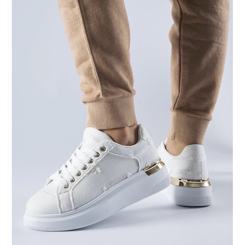 D/GMR Bijele tenisice na platformi Osson bijela 2