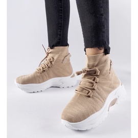 D/GMR Smeđe visoke Vigatto tenisice smeđa 1