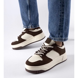 D/GMR Smeđe tenisice na Crim platformu smeđa 1