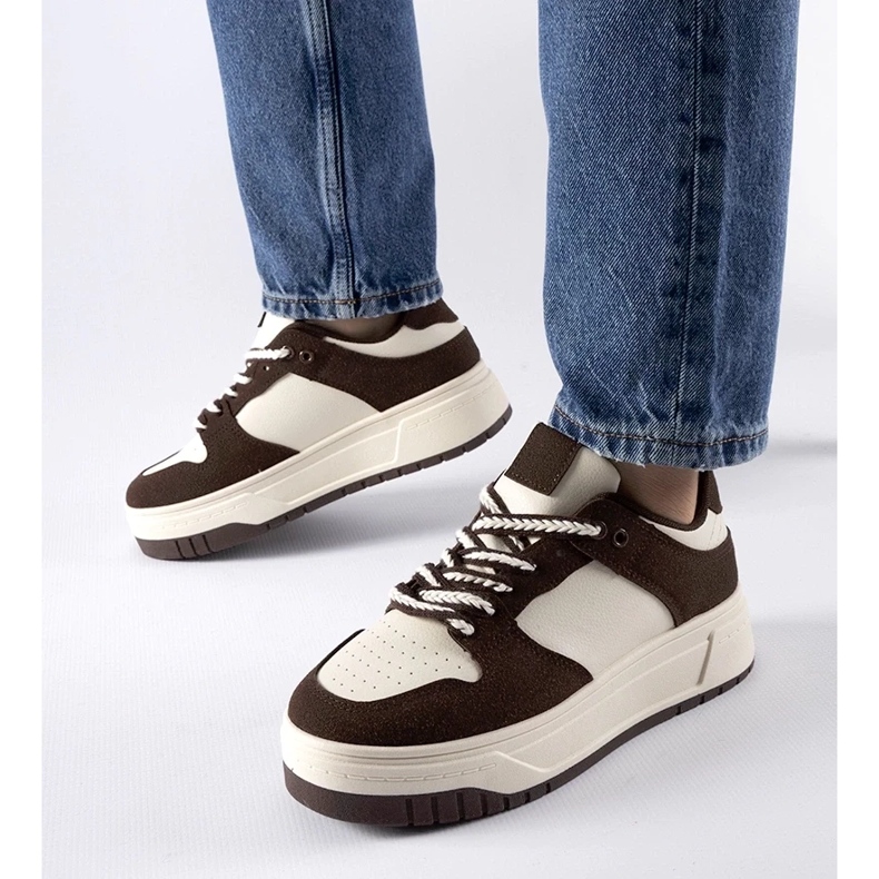 D/GMR Smeđe tenisice na Crim platformu smeđa 1