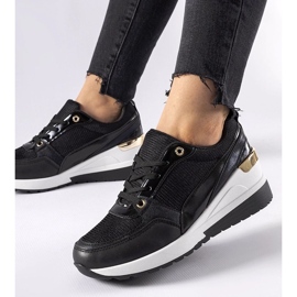 D/GMR Crne Gauvin tenisice na wedge crno 2